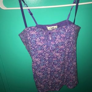 Purple Floral Tank Top